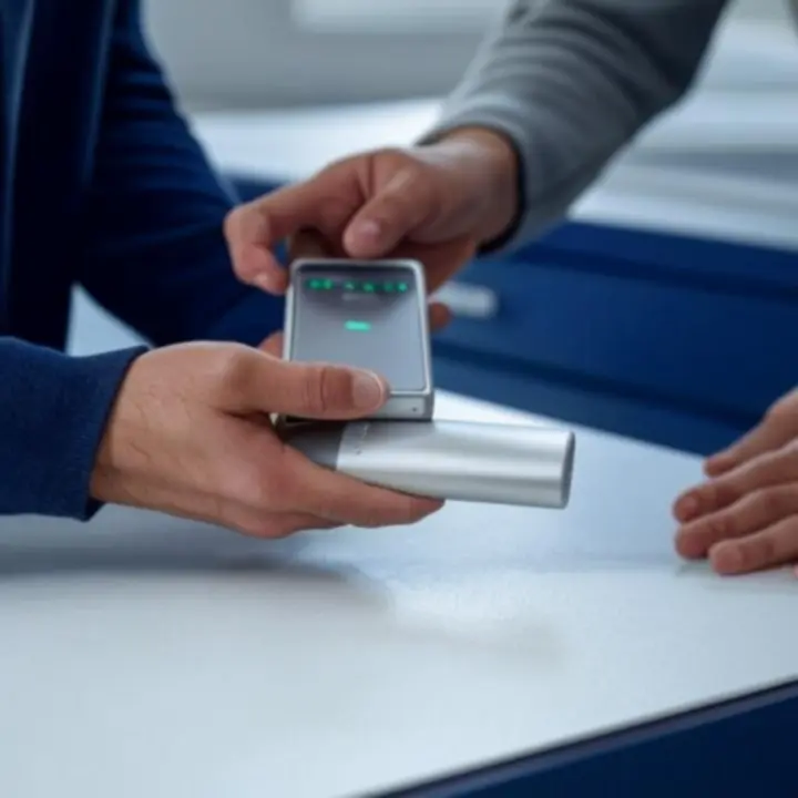 Akcesorium zasilające PowerAreo w realnym użyciu, w nowoczesnym otoczeniu